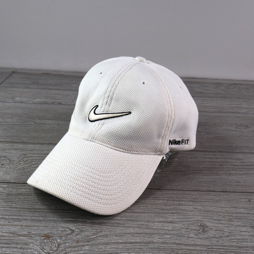 Vintage Nike Mesh Hat Baseball Cap Dad Hat White Strapback 90s Y2K